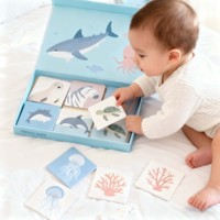 Jeu de Cartes Mémoire Carré à Impression Personnalisée Faune Sauvage pour Enfants