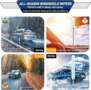 Escobillas Limpiaparabrisas Universales para Automóvil YOUNGLOOK YL-626, sin Estructura, Híbridas, de Goma, para Todas las Estaciones, Resistentes a Temperaturas de -40 a 80 Grados - Product Image 5