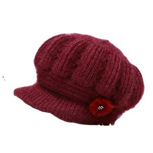 8 couleurs femmes mode Jacquard tricot Beanie chapeau hiver crâne casquettes extérieur chaud béret chapeaux - Product Image 1