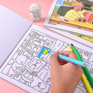 Páginas para Colorear con Lindos y Ricos Diseños, Lápices Marcadores, Papel Grueso, Actividades Diarias para Relajación, Coloreo Acogedor - Product Image 4