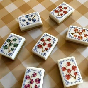 Jeu de Mahjong Minimaliste Moderne avec Motifs Artistiques Grue et Fleurs, 144 Tuiles Premium, Jeu Professionnel, Vente en Gros - Product Image 5