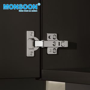 Bisagras de cierre suave para puertas de armarios de alta resistencia, 35 mm, unidireccionales, ajustables en 3D, hidráulicas, para puertas de gabinetes de cocina - Product Image 1