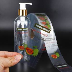 ฉลากกันน้ำแบบใส Douceur Tropicale สำหรับติดเอง วัสดุ PET รูปทรงสี่เหลี่ยมผืนผ้า สำหรับบรรจุภัณฑ์เจลอาบน้ำขนาด 250 มล. สำหรับผลิตภัณฑ์ดูแลส่วนบุคคล - Product Image 4