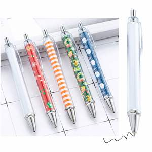 Stylos à bille rétractables en plastique transparent avec insert photo DIY - Product Image 2