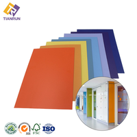 Panneau HPL décoratif haute pression, couleur unie, finition mate, pour intérieurs commerciaux