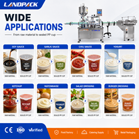 Machine de remplissage et de scellage pour la production de crème de cacahuètes, de fromage à la crème, de sauce chili et de sauce tomate en pot