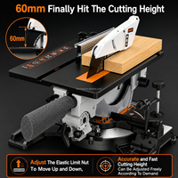 Scie à onglet laser 45 degrés 110V 220V, machine de découpe pour le travail du bois, scie à onglet coulissante pour menuiserie