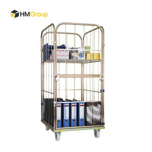 قفص تخزين قابل للطي مخصص رباعي الجوانب، متين ومُلحَّم، مصنوع من الحديد المجلفن لتخزين الغسيل - Product Image 4