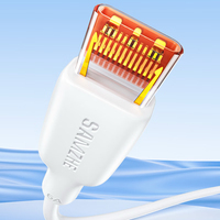 Câble USB-A vers Type-C SAMZHE en PVC blanc PD100W 6A à charge rapide avec puce E-marker, câble de données USB2.0 pour iPhone, ordinateur portable, appareil USB-C