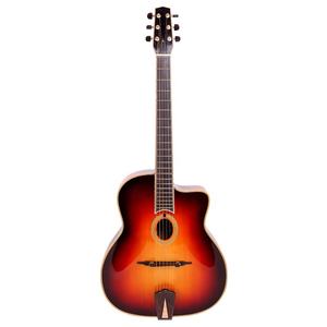 Guitare <span class=keywords><strong>Jazz</strong></span> <span class=keywords><strong>Gypsy</strong></span> à corps creux YUnzhi faite à la main, table en épicéa, dos/côtés en érable, touche en ébène, échelle de 628 mm, pré-équipée pour micros H/S - Product Image 1