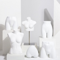 Mannequin de présentation de comptoir pour sous-vêtements, culottes, bikinis et maillots de bain, modèle de torse et de hanches féminin blanc pour usage commercial