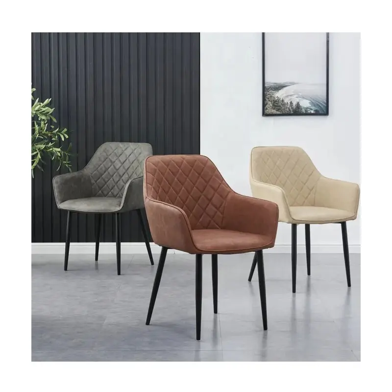 Wholesale comfortable leather chair dining room furniture modern design high quality velvet chair