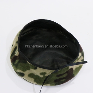 Béret en polaire camouflage personnalisé, luxe, vente en gros, couleur verte, respirant, pas cher, camouflage, usage quotidien, unisexe, adulte - Product Image 4