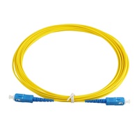 Cordon de brassage fibre optique OS2 9/125 monomode simplex SC/UPC-SC/UPC, câble optique jaune 2,0 mm, longueurs personnalisées 1M 2M 3M