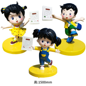 Escultura de Resina con Figura de Dibujos Animados Personalizada, Diseño Moderno y Duradero para Exhibición en Parques y Jardines Comunitarios - Product Image 4