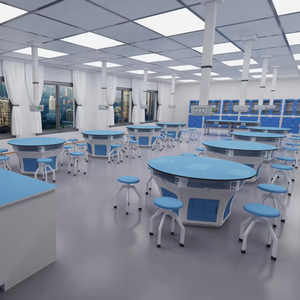 Tavolo da Laboratorio di Biologia Modulare per Scuole con Cassetti, Banco da Laboratorio Moderno in Metallo Resistente - Product Image 1