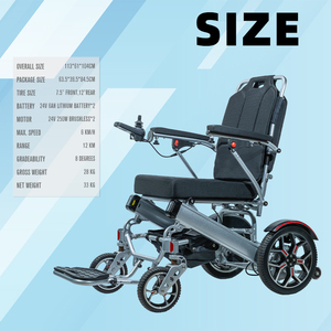 Fauteuil roulant électrique léger et portable avec frein électromagnétique, aide à la mobilité médicale <span class=keywords><strong>pour</strong></span> <span class=keywords><strong>personnes</strong></span> âgées et handicapées - Product Image 2