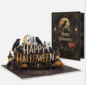 New Halloween-themed horror party <b>beer</b> skull head pumpkin 3D pop-up greeting card with enveloped greeting card - Product Image 6