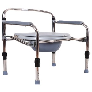 Silla de inodoro personalizada de acero inoxidable para personas mayores, silla de inodoro para el hogar para mujeres embarazadas, fácil de limpiar, portátil - Product Image 3