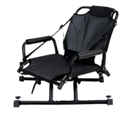 360 Siège de bateau de pêche pivotant Premium Dossier réglable Bass Raider Compatible-Noir pour le surf