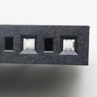 Muestras gratis Posiciones de paso de 5,08mm 2 ~ 20pin Fila única Tipo U Enchufe 180 grados Pin hembra Header Pcb Conector recto