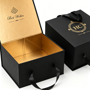 Matte Black Foldable <b>Magnetic</b> <b>Gift</b> <b>Box</b> for Handbag Packaging Custom Printed Rigid Paper Luxury Packaging <b>Box</b> - Product Image 3