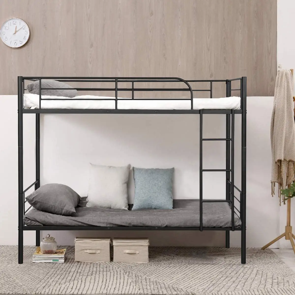 Stalen Student Stapelbed Metalen Stapelbedden Twee Lagen Twin Bed