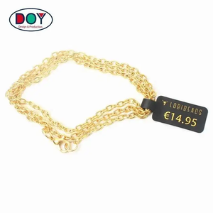 Etichette Personalizzate con Stampa in Lamina Dorata, Logo e Nome, Cartellini Pieghevoli in PVC Morbido per <span class=keywords><strong>Gioielli</strong></span> - Product Image 2