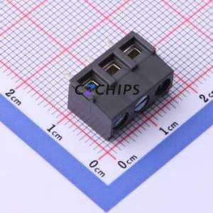 141-A-111/03 Screw Terminal Block Through hole Component (THT),P=5.08mm Connector 1x3P 5.08mm Gray Right Angle Insert - Product Image 1