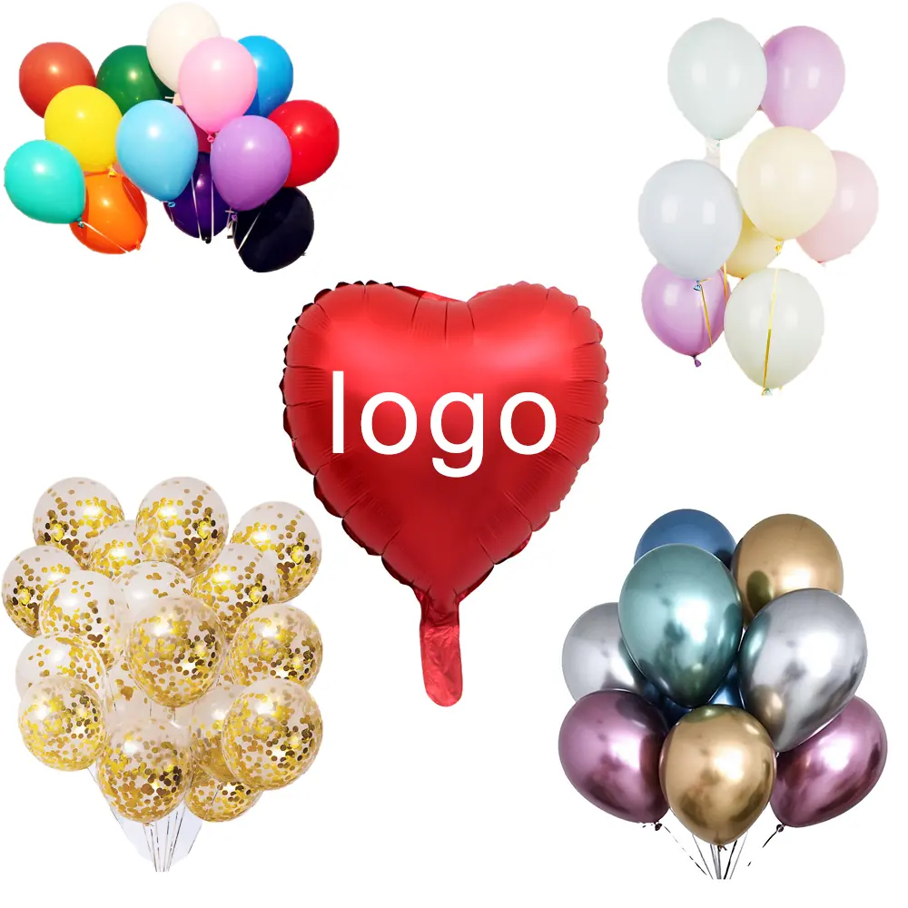 100 balloons 5 10 12 18" inch custom logo printed Macarone Metal latex balloon birthday personalized balloons latex