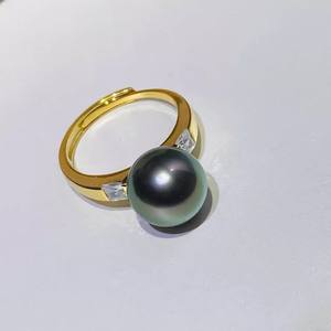 10690 Accessoires de perles DIY, support en argent S925 pour anneaux avec perles de 11-13 mm, bijoux en argent tendance, technologie d'incrustation à griffes - Product Image 4