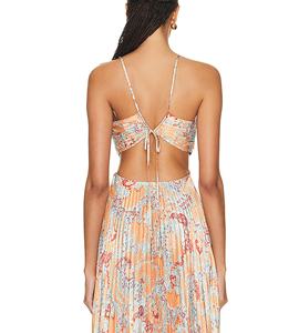 مصنع تصنيع المعدات الأصلية بيع بالجملة الرسن زلة قبالة الكتف عارية الظهر مطوي مثير أزياء المرأة اليومية عارضة فستان طويل - Product Image 6