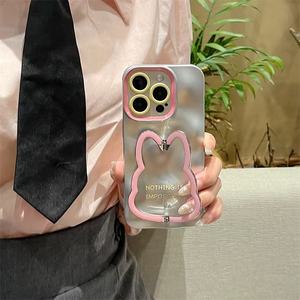 Hot bán dễ thương kẹo màu vô hình thỏ chủ trường hợp điện thoại Electroplated Thiên Thạch mô hình trường hợp điện thoại - Product Image 6