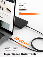 CableCreation Cable USB4 Tipo-C a Tipo-C de 3.3 Pies, 40 Gbps, 240 W PD 3.1, Video 8K a 60 Hz, E-Marker, Compatible con Thunderbolt 4/3, MacBook Pro