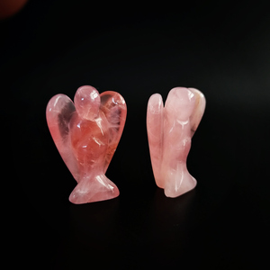 Angelo in Quarzo Rosa Intagliato Fai-da-Te, Ornamento in Cristallo Semi-Prezioso, Design Più Popolare in Vendita - Product Image 3