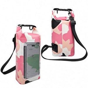 2L Capacity Waterproof Bag Outdoor Crossbody Bag 2-in-1 Cell Phone Waterproof <b>Pouch</b> PVC Swimming Waterproof Bag - Product Image 1