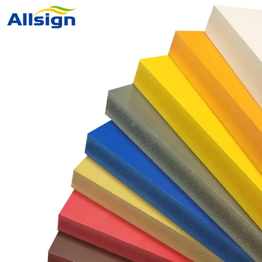 ALLSIGN produsen papan plastik disesuaikan pemotongan dan ukiran 5mm-50mm ketebalan warna papan busa PVC papan iklan