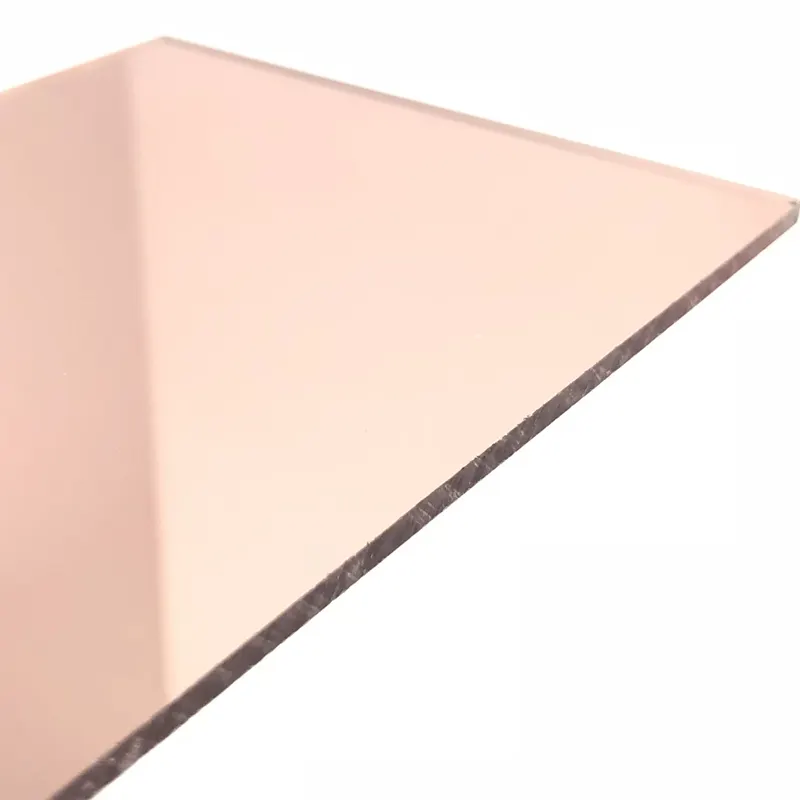 yageli china factory wholesale price plexiglass mirror rose gold colored acrylic mirror sheet