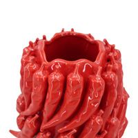 Vase de sol en céramique Piment Rouge le plus vendu, fait main, thème végétal 3D, design moderne écologique, logo personnalisé JIASHUN