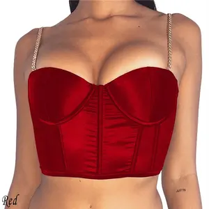 Wholesale Sexy Women'S Slim Chain Satin Sling High Quality Corset