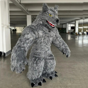 200cm Cosplay gonfiabile <span class=keywords><strong>lupo</strong></span> mannaro in legno <span class=keywords><strong>lupo</strong></span> <span class=keywords><strong>uomo</strong></span> mascotte Costume in maschera festa pubblicità mostra oggetti di scena - Product Image 1