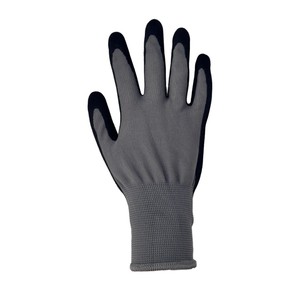 Gants de travail de haute qualité très vendus, en polyester gris tricoté 15G, avec revêtement en <span class=keywords><strong>latex</strong></span> noir sablé sur la paume, pour la protection des mains - Product Image 4