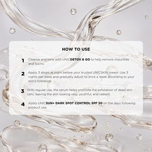 UNICSKIN Sérum Visage Chimique 20% 30ml Exfoliant à l'Acide Glycolique Élimine les Cellules Mortes Améliore les Marques Taches Brunes Cicatrices pour Femmes - Product Image 6