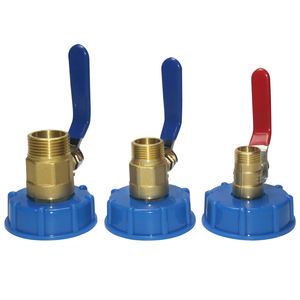 G1 ''3/4'' 1/2 ''IBC S60 * 6 2'' Adaptador de tanque de agua Juego de válvula de bola de cobre Conector de agua de jardín Válvula de grifo de cubo de agua de lluvia - Product Image 3