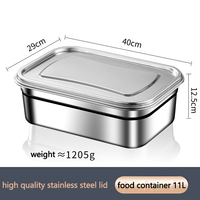 Boîte à lunch fonctionnelle en acier inoxydable, non toxique, écologique, capacité 3-6L, idéale pour la famille et les chefs à domicile