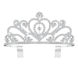 Secretshine Co Baroque <span class=keywords><strong>Reine</strong></span> <span class=keywords><strong>Couronne</strong></span> Diadème À La Main Cristal <span class=keywords><strong>Roi</strong></span> <span class=keywords><strong>Couronne</strong></span> pour La Fête De Bal Anniversaire De Noël Décorations De Pâques - Product Image 4