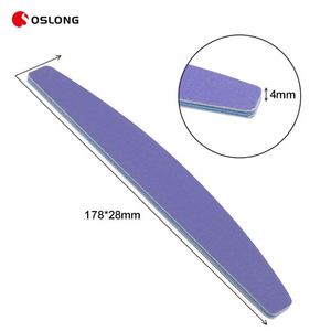 Lime à ongles OEM 100/180 avec logo imprimé, imperméable, durable, demi-lune, émeri pour manucure, céramique violette 80/100 - Product Image 4
