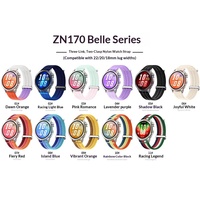 Bracelet de montre en nylon compatible avec fermeture à trois anneaux et deux maillons, 18 mm, 20 mm, 22 mm, bracelet de remplacement