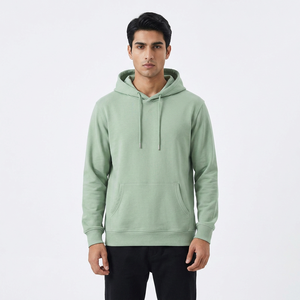 Sudadera de Forro Polar con Cremallera para Hombre, 100% Algodón, Transpirable, con Bolsillo, Diseño Liso, Ecológica, Ajuste Holgado, Teñido Liso, Invierno, Venta al por Mayor - Product Image 1