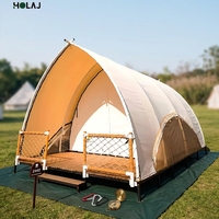 Tente de glamping hôtelière avec terrasse, cabane en toile anti-UV pour la construction de villages de glamping en milieu rural et de resorts écologiques sur les rizières